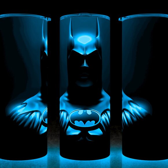Glow in the Dark Batman 89 Michael Keaton Superhero Cup Mug Tumbler 20oz - Picture 1 of 4